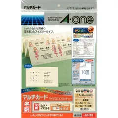 エーワン マルチカードスタンダードタイプ10面 51033 （1点）