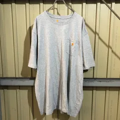 351 Carhartt 半袖 ポケットTシャツ 2XL グレー ビッグサイズ カーハート ロゴ 古着卸 アメリカ仕入
