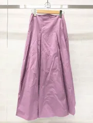 ★【eimy istoire 】ロングスカート ピンクパープル エイミーイストワール タックフレアボリュームスカート