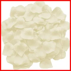 【人気商品】ウエディング 結婚式 ２次会 飾り 誕生日 プロポーズ お祝い 造花 クリスマス ローズ パーティー用飾り バラの花びら 桜吹雪 薔薇 撮影 フラワーシャワー 演出小物 2000枚セット 人気 花びら (クリームホワイト)