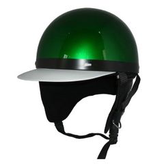 新品！ ZK-180 ヘルメットコルク半風半帽【メタリックグリーン】コルク不使用で軽量！SG公認 PSC認可！125cc以下対応　チャック式着脱耳当て装備 盗難防止金属ホルダー フリーサイズ(57～60㎝)  