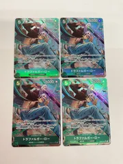 079[PK]Y129(カード) やや傷や汚れあり トラファルガー・ロー OP01-047 SR パラレル 4枚セット ワンピースカード6/26出品