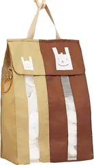 NOELAMOUR レジ袋ストッカー ポリ袋ストッカー キッチン 壁掛け 吊り下げ 縦 収納 中身が見える 大小仕分け(コーヒー,  34cm)のサムネイル