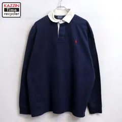 90s vintage RALPH LAUREN 長袖 ラガーシャツ メンズ 表記Lサイズ