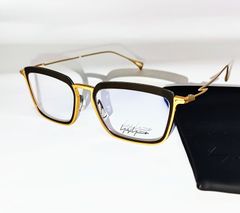 正規品 公式ボックス EAN付属 69000円相当 YOHJI YAMAMOTO メガネフレーム 眼鏡 ヨウジヤマモト 1040 401 日本製 ブランド 丸型 黒 メンズ　金　ゴールド