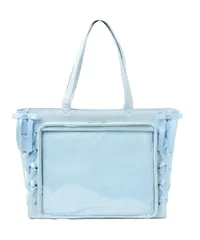 F_タイプB(NEWデザイン)：サックス [ウィゴー] 痛バッグ 痛バ 【Lサイズ】 レースアップ トートバッグ バッグ デコバッグ 鞄 A3 A4 クリアバッグ クリア 推し活 推し活グッズ 推し活バッグ ライブ イベント 春 夏 秋 冬 プレゼント ギフト