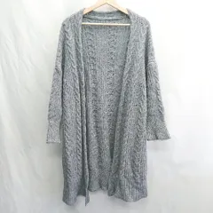 ◇ ⊇ JUNOAH ジュノア 長袖 ニットカーディガン サイズF グレー レディース E  【1412090015168】