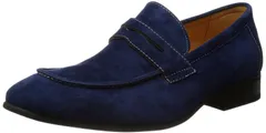 26.5 cm_ネイビー [サンエープラス] AAA? スエードペニーローファー (26.5, ネイビー)
