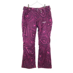 VOLCOM ボルコム NIMBUS 総柄 スノーボード パンツ L パープル系 スキー メンズ 古着
