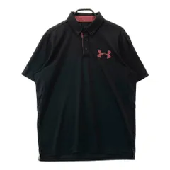 サイズ：XL UNDER ARMOUR アンダーアーマー MGF8618M 半袖ポロシャツ ボタンダウン  ブラック系 [240101458987] ゴルフウェア メンズ ストスト