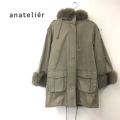 anatelier ボリューム フォックスファー モッズコート ボリュームFOXファーフード付きロゴ入りモッズコート（7088