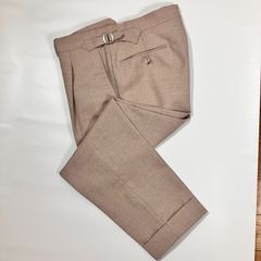 【美品】SUITSUPPLY ベルトレス　サイドアジャスターパンツ Size:44 Col:ベージュ