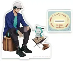 【中古】アクリルスタンド・アクリルパネル 糸師凛＆ポチャッコ アクリルスタンド キャンプテーマ 「ブルーロック×サンリオキャラクターズ」