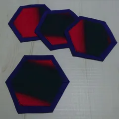 コースターNo.16　赤・緑×藍