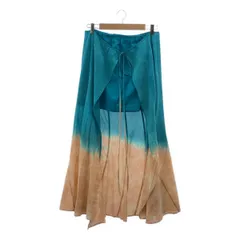 【新品】  KANAKO SAKAI / カナコサカイ | 2023SS | Tie dye Sheer Wrap Skirt タイダイ ラップ スカート | 32 | ブルー系/ピンクベージュ | レディース