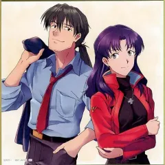 【中古】紙製品 葛城ミサト＆加持リョウジ 描きおろし色紙 色コレ 「一番くじ エヴァンゲリオン EVANGELION HEROINES」 G賞