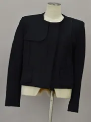 ポールアンドジョー PAUL & JOE ノーカラージャケット 36サイズ ブラック レディース e_u F-L6892のサムネイル