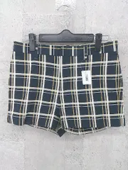 ◇ BEAUTY&YOUTH UNITED ARROWS ブロックチェック ショート パンツ S ネイビー ホワイト イエロー *  【1002799360371】のサムネイル