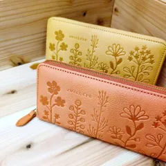 お得　新品　zucchero ズッケロ 本革 ラウンドジップ ロングウォレット 長財布 花柄　 革 牛革 レザー 日本製 国産 55434 レディース　ブランド　財布　押し型　プレゼント　ギフト　カラー　日本製　made in japan