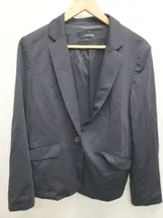 ◇ Θ UNTITLED アンタイトル フォーマル　きれいめ 長袖 テーラード　ジャケット サイズ2LT ネイビー レディース P  【1409250028410】