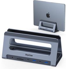 RayCue USB C ドッキングステーション  MacBook Pro/Air用、USB C ドック  HDMI、Mac用デュアル HDMI、10Gbps USB C/USB、PD3.0、RJ45、USB/USB C 3.0、2*USB2.0、SD/TF