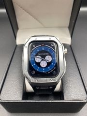 アップルウォッチ バンド apple watch カバー ベルト 44mm 45mm ステンレス クリア series 9 se シリコン ケース 8 7 6 おしゃれ 高級 ゴールド 黒 金 ブラック シルバー