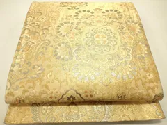平和屋着物◎佐賀錦　六通柄袋帯　正倉院花文　更紗　金糸　正絹　逸品　DAAS9599zy