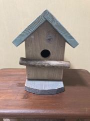 ヴィンテージ調　手作り　鳥さん巣箱