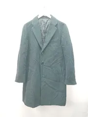 ◇ GU ジーユー フロントボタン メルトン生地 バックスリット 長袖 チェスターコート サイズM モスグリーン メンズ E  【1308290036471】のサムネイル