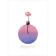 APJ 多目的カード シースルーカード 花瓶 ラナンキュラス HC-131875 バースデー