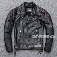 カウハイド スタンダードスタイル パテッド ダブルライダース メンズ 革ジャン レザージャケット イタリアンレザー 牛革