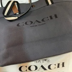 コーチ　COACH　キャンバスレザー　トートバック　デニムハンドル　C4017　大型トート　保存袋
