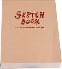 fogman スケッチブック 紙質 おしゃれ かわいい アート 120枚 絵画 デッサン 持ち運び(ベージュ,  A5)