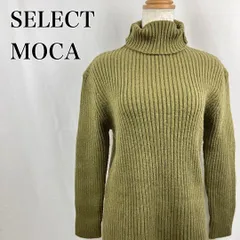 SELECT MOCA　セレクトモカ　カーキ　セーター　大人ハンサム　美シルエット　タートルネック長袖リブニット 2708