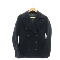 バーバリーブラックレーベル BURBERRY BLACK LABEL 裏地チェック ピーコート アウター ウール 総裏地 M 紺 ネイビー /MI ■OSのサムネイル