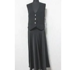 未使用 24AW Diagram ダイアグラム グレースコンチネンタル サテンコンビジレワンピース セットアップ 0324331203 36 ブラック レディース 古着 中古 USED