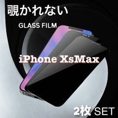 ☆2枚セット★【iPhoneXsMax用】覗き見防止フィルム　プライバシー保護！