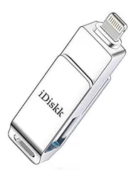 【中古】【非常に良い】Apple認証 iDiskk MFi取得 iPad iPhone USBメモリ64GB Lightning フラッシュドライブ iOS USBメモリコネクタ付き iPhone 12 11 Pro X XS MAX iPa