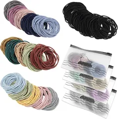 fogman ヘアゴム 髪留め 大容量 カラフル シンプル 丸型 かわいい 400本セット