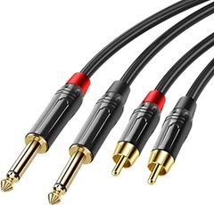 RCA フォン デュアル 1m オーディオ変換ケーブル ラインケーブル