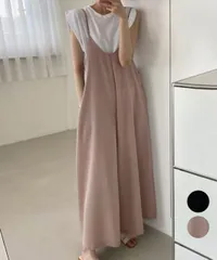 サロペット パンツ レディース オールインワン 夏 大人 上品 旅行 通勤 通学 体型カバー 細見え こなれ感 ストラップ シンプル カジュアル おしゃれ きれいめ かわいい ゆったり フェミニン 20代 30代 40代 50代 送料無料