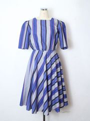 ストライプドレス　古着　ビンテージ　アメリカ 60's 70's 80's 90's レディース古着 vintage usa ヴィンテージ　ユーロ
