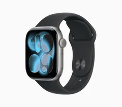 「新品」Apple Watch Series 11 GPSモデル 42mm MEQX4J/A [スペースグレイ・ブラックスポーツバンド M/L] スマートウォッチ