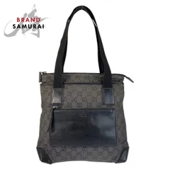 GUCCI グッチ ブラック 黒 GGキャンバス/レザー 28893 トートバッグ