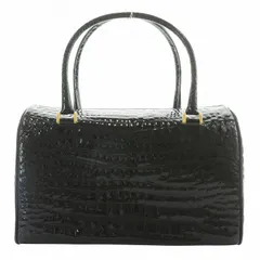 Jollibors　ミニボストンバッグ　クロコダイル　本革　緑　ゴールド金具 Jollibors ミニボストンバッグ クロコダイル 本革 緑 ゴールド金具
