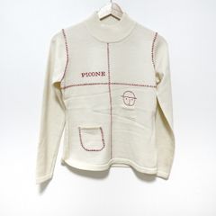PICONE(ピッコーネ) 長袖セーター サイズ38 S レディース - アイボリー×レッド ハイネック