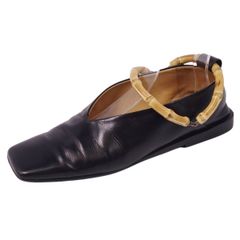 美品 ジルサンダー JIL SANDER パンプス バンブー アンクルストラップ