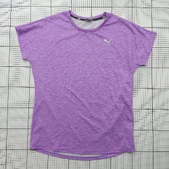 ◇ ⊂ PUMA プーマ スポーツ 裏地メッシュ 半袖 ロゴウエア サイズXL パープル系 レディース E  【1508200032894】