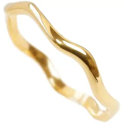 ハワイアンジュエリー リング 指輪 波 スクロール レディース メンズ ピンキーリング 細め ウェーブ つけっぱなしOK サージカルステンレス 重ね付け 記念日 誕生日 プレゼント ギフト イエローゴールド 柄なし ropr14g