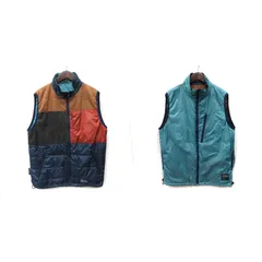 マナスタッシュ Manastash リバーシブル 中綿ベスト 前開き L マルチカラー /YI